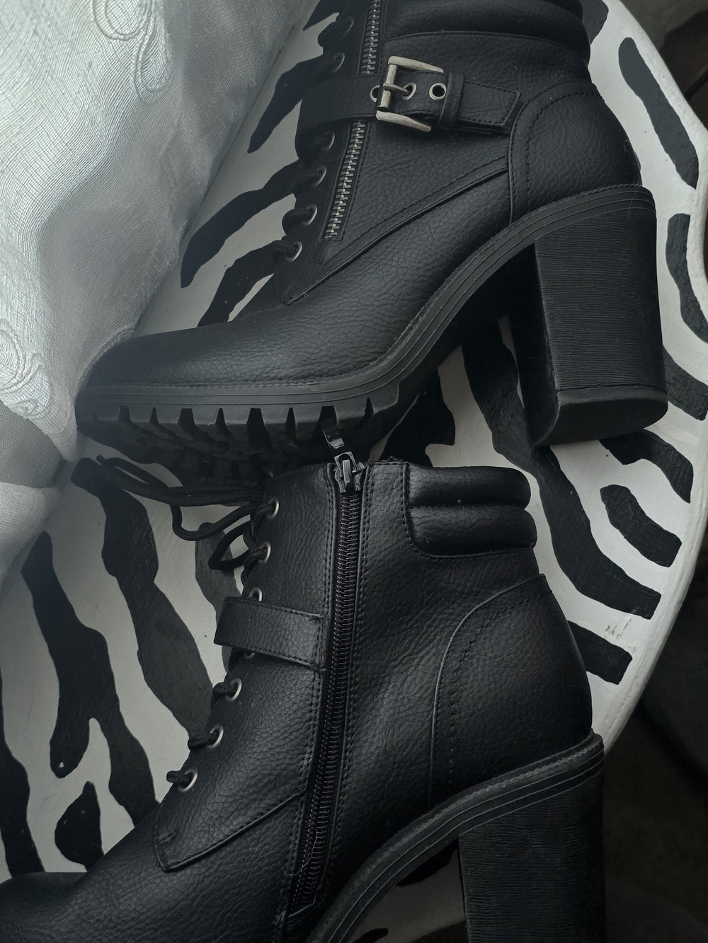 Torrid Lace-Up Hiker Heel - Black (WW)